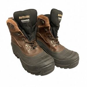 Northside Boots Men Size 10 Brown Leather Insulated Waterproof Hiking Work